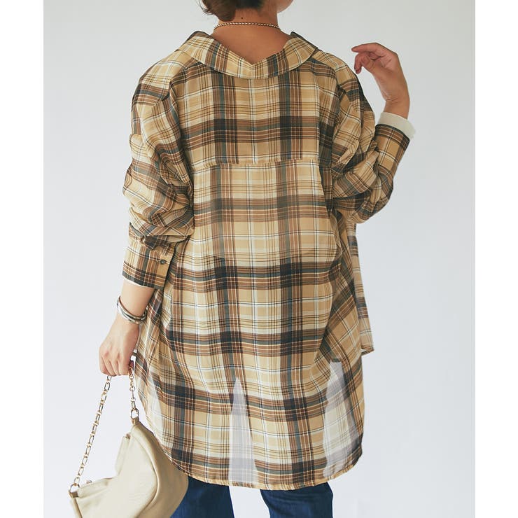 【un dix cors】シアーチェックシャツ | PAL GROUP OUTLET | 詳細画像4 