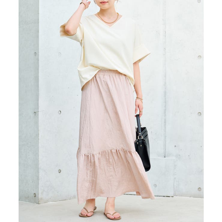 【un dix cors】ヴィンテージシワ加工スカート | PAL GROUP OUTLET | 詳細画像9 