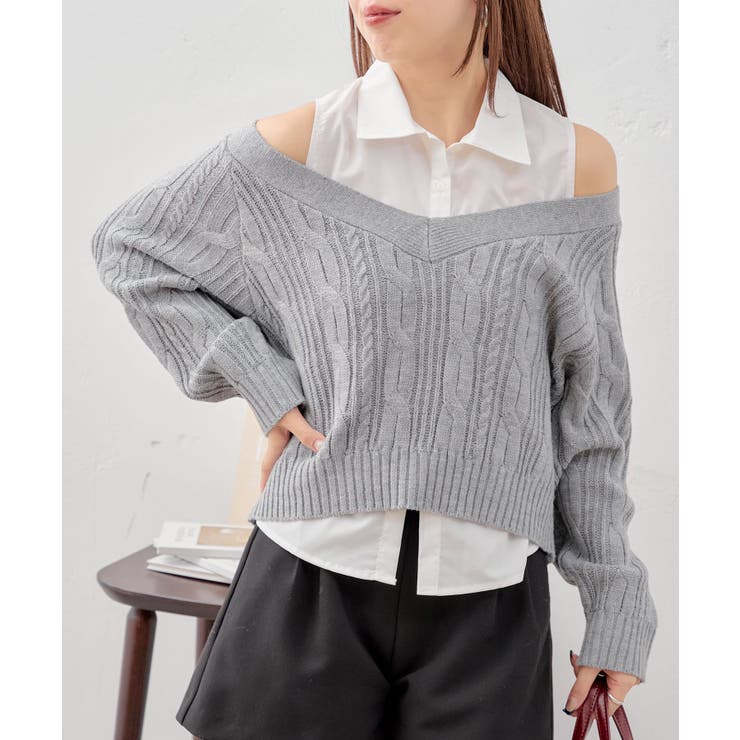 【Chico】レイヤードSHデザインニット | PAL GROUP OUTLET | 詳細画像18 