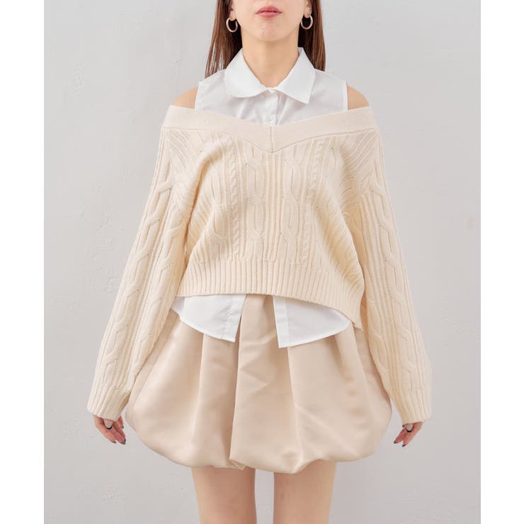 【Chico】レイヤードSHデザインニット | PAL GROUP OUTLET | 詳細画像23 