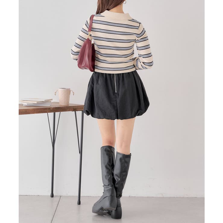 【売り切れ品・新品】CHICO レイヤード襟付きポロニット Chico】レイヤード襟付きニットポロ[品番：PALW0006232]｜PAL