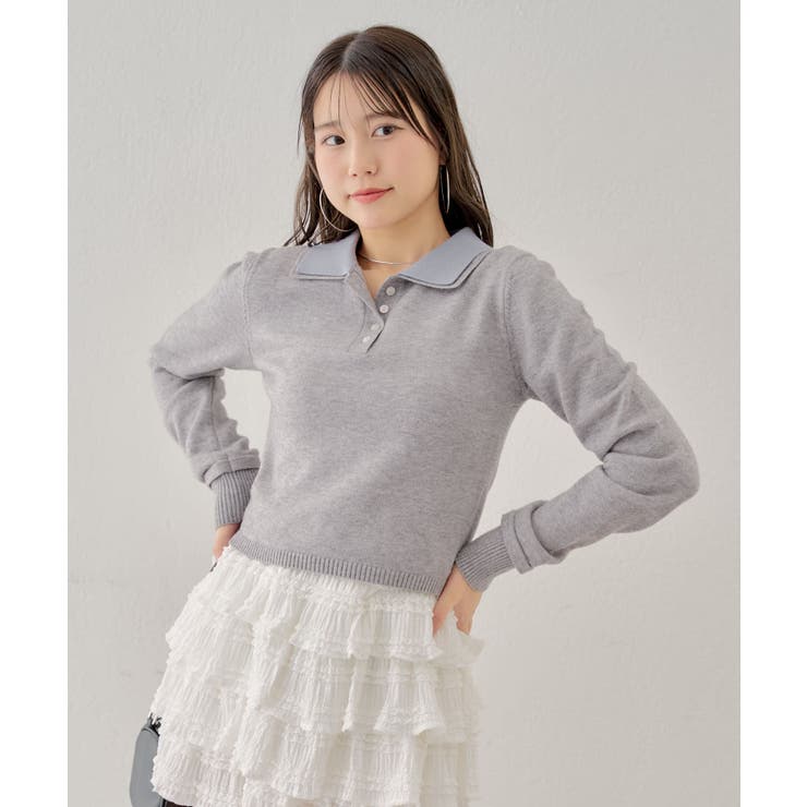 Chico】レイヤード襟付きニットポロ[品番：PALW0006232]｜PAL GROUP
