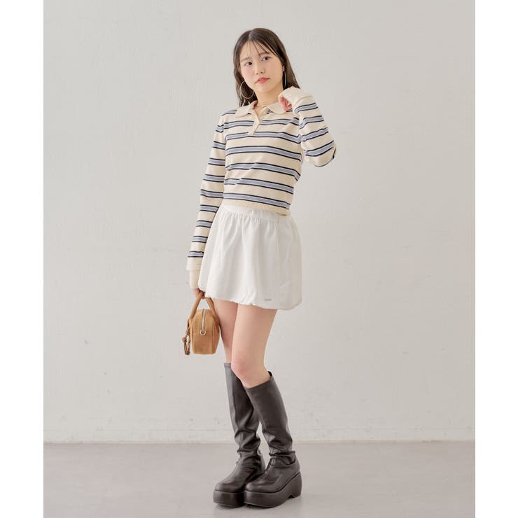 Chico】レイヤード襟付きニットポロ[品番：PALW0006232]｜PAL