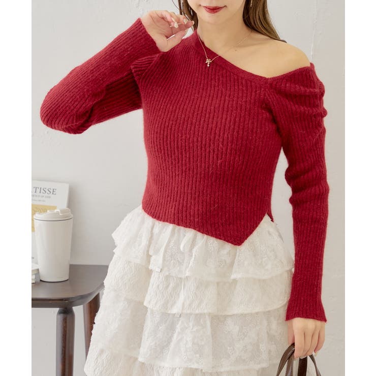 【Chico】ワンショルデザインアンゴラニット | PAL GROUP OUTLET | 詳細画像12 