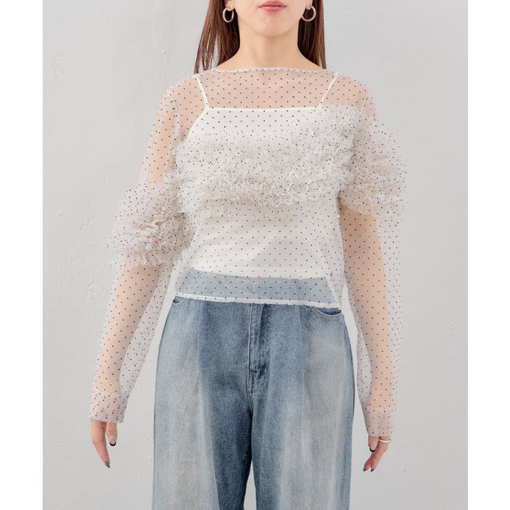 【Chico】ボリュームフリルチュールBL | PAL GROUP OUTLET | 詳細画像25 