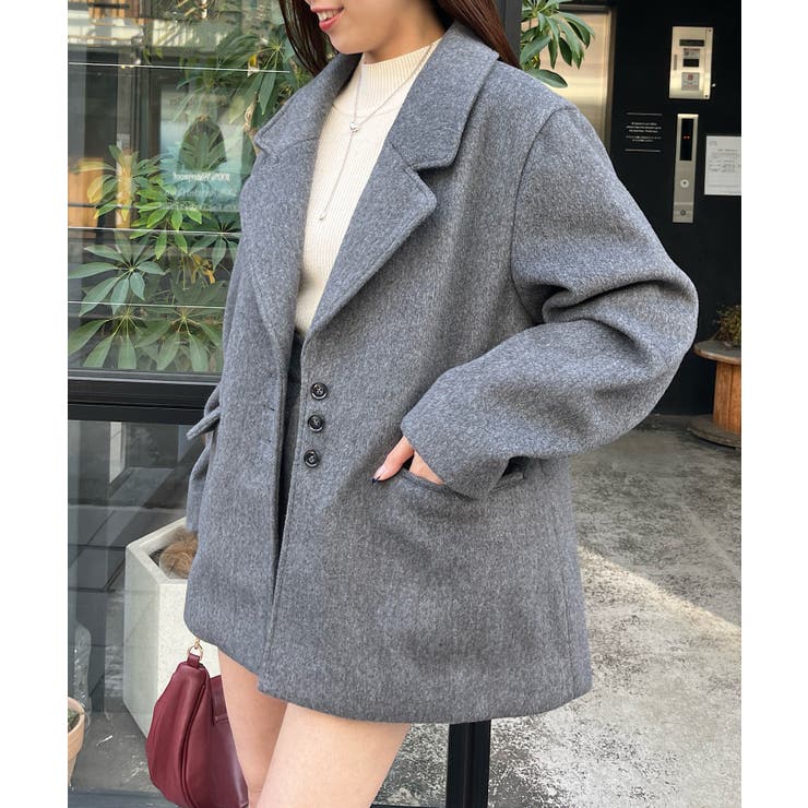 chico シャギーシングルルーズジャケット PAL GROUP OUTLET｜【Chico】シャギーシングルルーズジャケット
