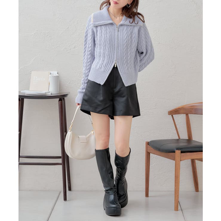 コンビケーブルルーズニット 冬の定番ニット/10色展開】ケーブルルーズニット《WEB限定》 | DISCOAT