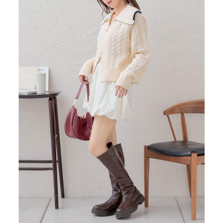 ケーブルルーズニット 冬の定番ニット/10色展開】ケーブルルーズニット《WEB限定》 | DISCOAT