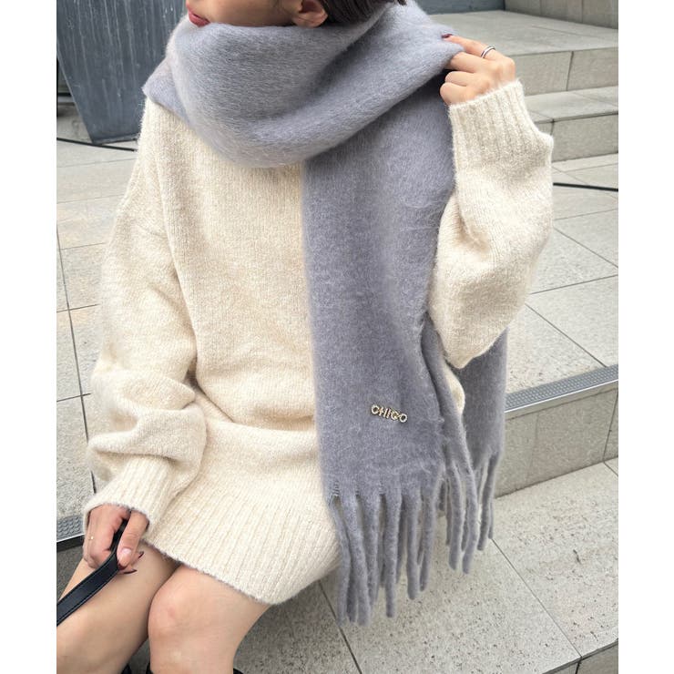 Chico】ブローチ付きフリンジストール[品番：PALW0006224]｜PAL GROUP