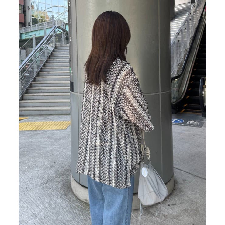 【CIAOPANIC TYPY】レースシアーストライプ柄ルーズシャツ | PAL GROUP OUTLET | 詳細画像14 