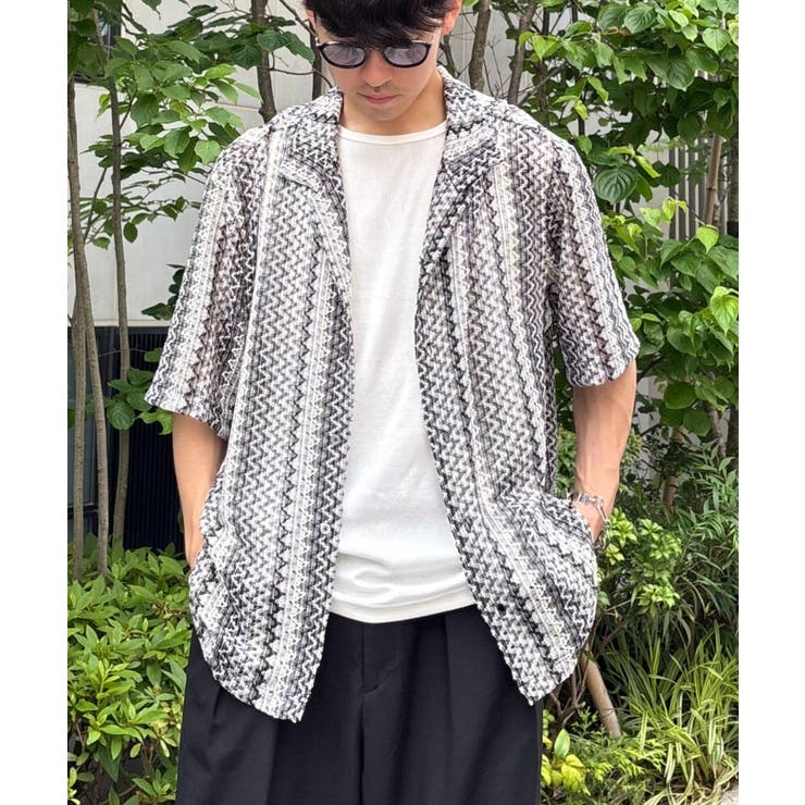 【CIAOPANIC TYPY】レースシアーストライプ柄ルーズシャツ | PAL GROUP OUTLET | 詳細画像18 
