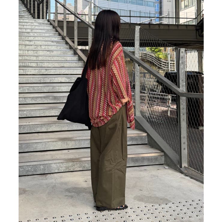 【CIAOPANIC TYPY】レースシアーストライプ柄ルーズシャツ | PAL GROUP OUTLET | 詳細画像38 