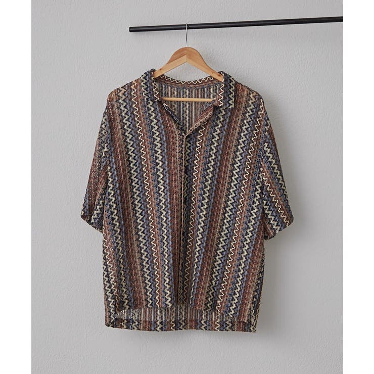 【CIAOPANIC TYPY】レースシアーストライプ柄ルーズシャツ | PAL GROUP OUTLET | 詳細画像47 