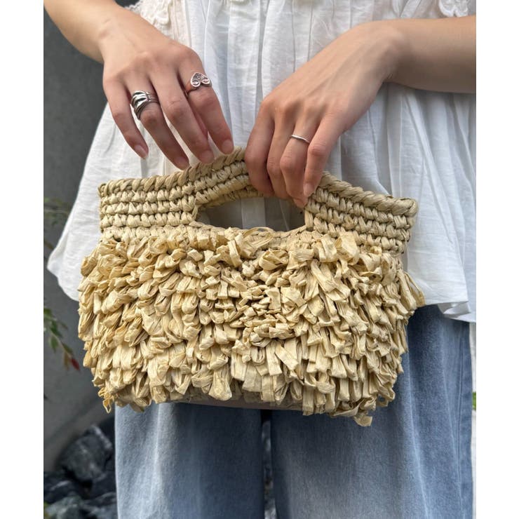 BEIGE | 【CIAOPANIC TYPY】【Aguni】ペーパーフリンジBAG | PAL GROUP OUTLET