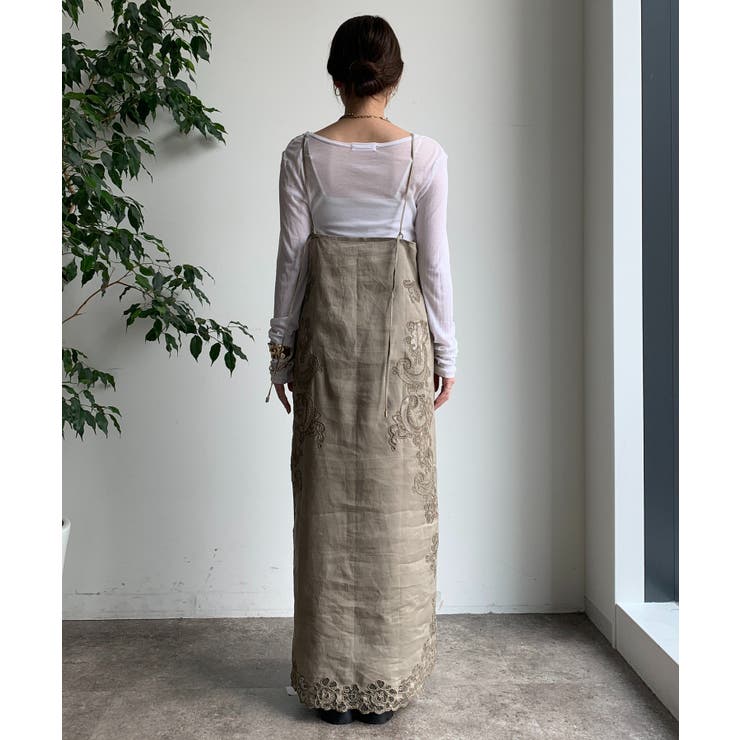 DouDou】刺繍レースリネンワンピース[品番：PALW0006282]｜PAL