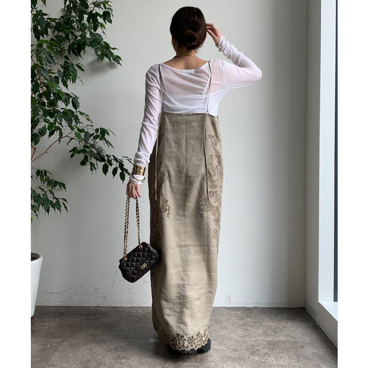 DouDou】刺繍レースリネンワンピース[品番：PALW0006282]｜PAL