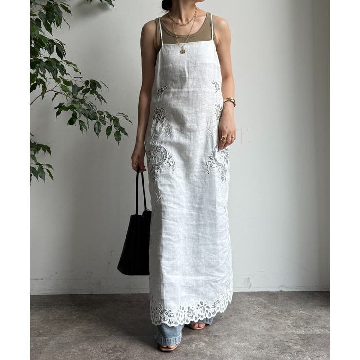 DouDou】刺繍レースリネンワンピース[品番：PALW0006282]｜PAL