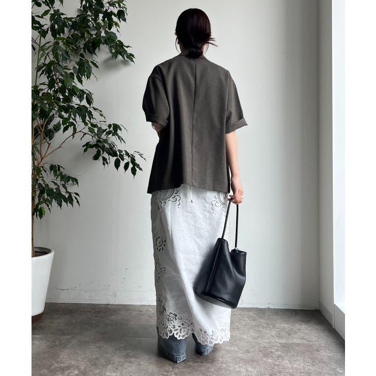 Tabrik リネンワンピース墨染グレー tabrik 墨染リネンワンピースグレー 長袖