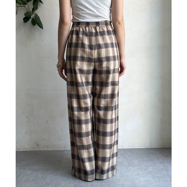 【DouDou】シアーチェックワイドパンツ | PAL GROUP OUTLET | 詳細画像12 