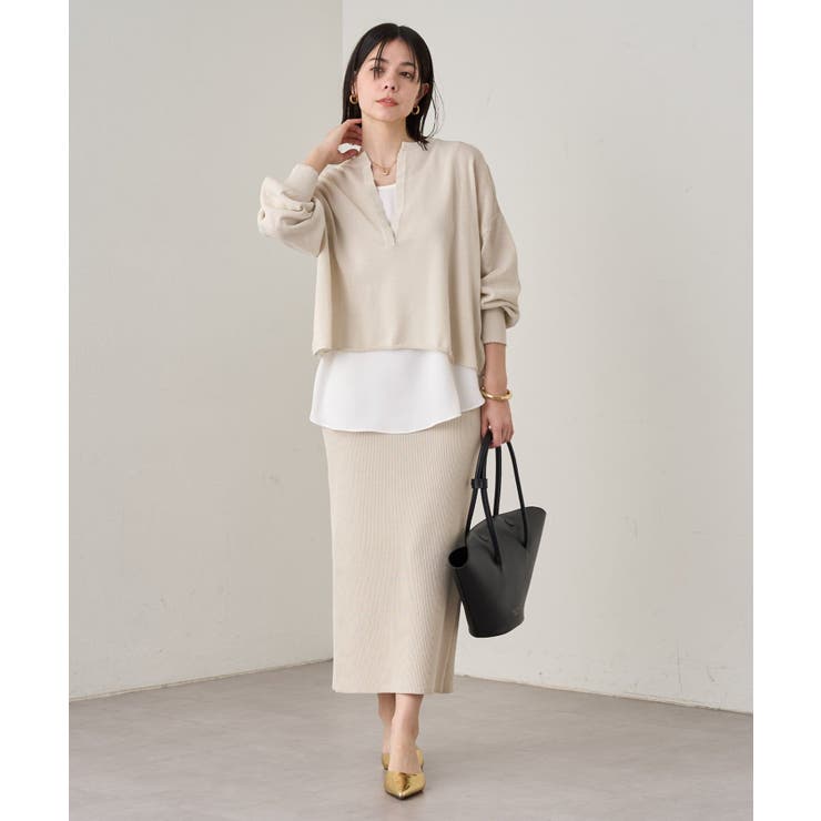 Loungedress】和紙リブKNSK[品番：PALW0006303]｜PAL GROUP OUTLET