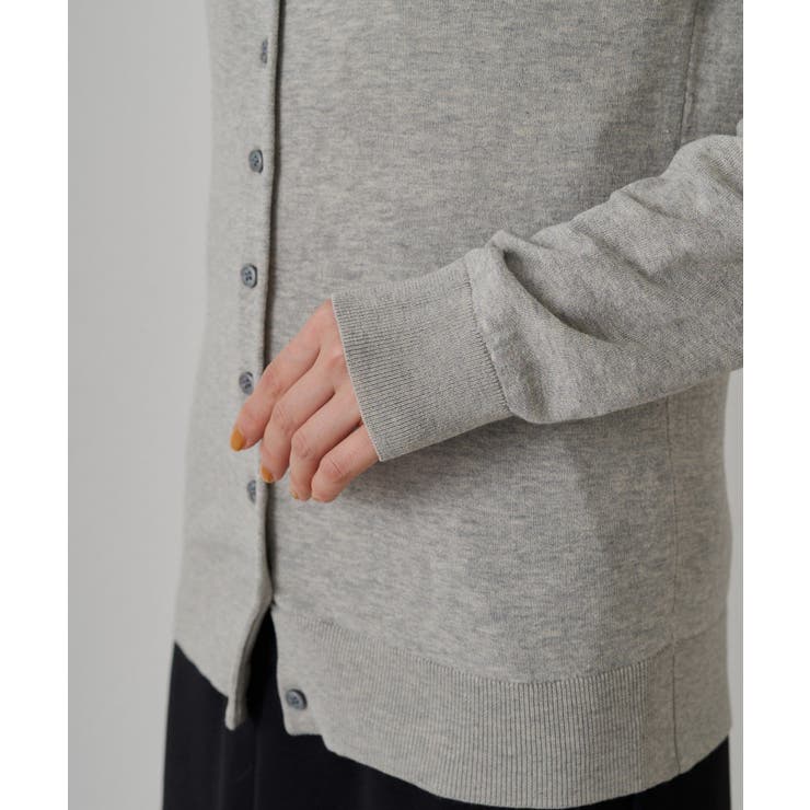 Loungedressラウンジドレス ノーカラー 接結ニットコート カーディガン Loungedress 美品 24AW ラウンジドレス ノーカラー 接結ニット