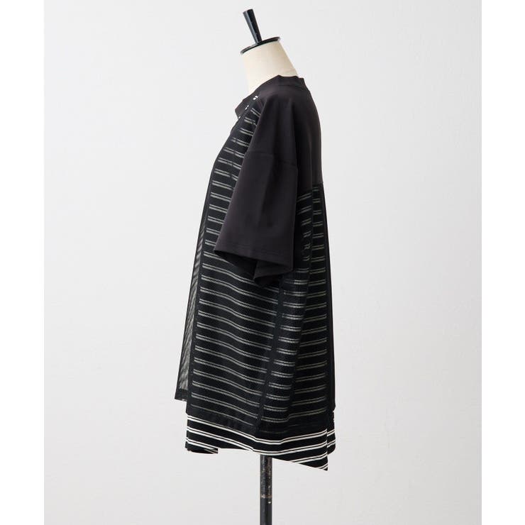 ear PAPILLONNER】メッシュボーダーTシャツ【SUM1 STYLE…[品番 