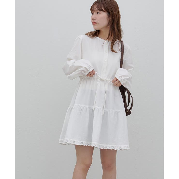Discoat】【umm】裾レースティアードミニワンピース[品番