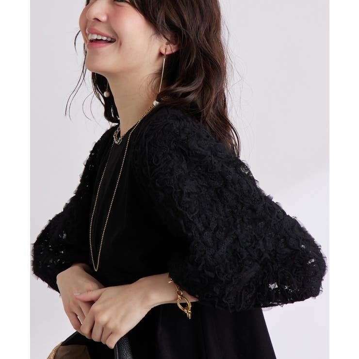 【La boutique BonBon】お袖ボリュームレースカットソー | PAL GROUP OUTLET | 詳細画像12 