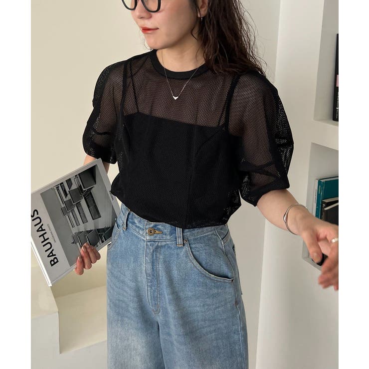 【CAPRICIEUX LE'MAGE】メッシュパフフレアTOPS | PAL GROUP OUTLET | 詳細画像25 