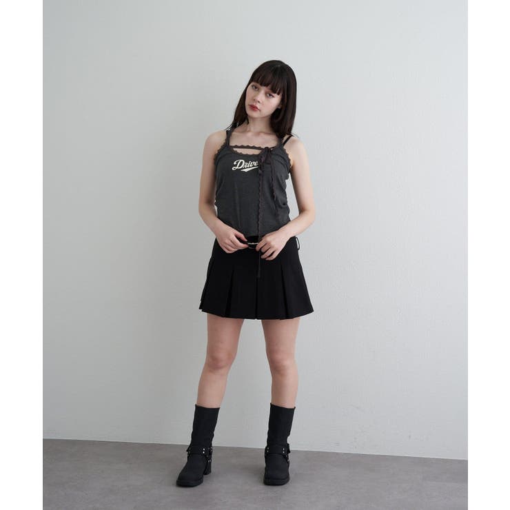 【RAY CASSIN】ベルト付レイヤードプリーツスカパン | PAL GROUP OUTLET | 詳細画像14 