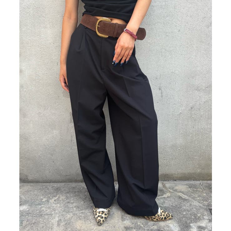 【WHO'S WHO gallery】2タックフォールスラックス | PAL GROUP OUTLET | 詳細画像1 