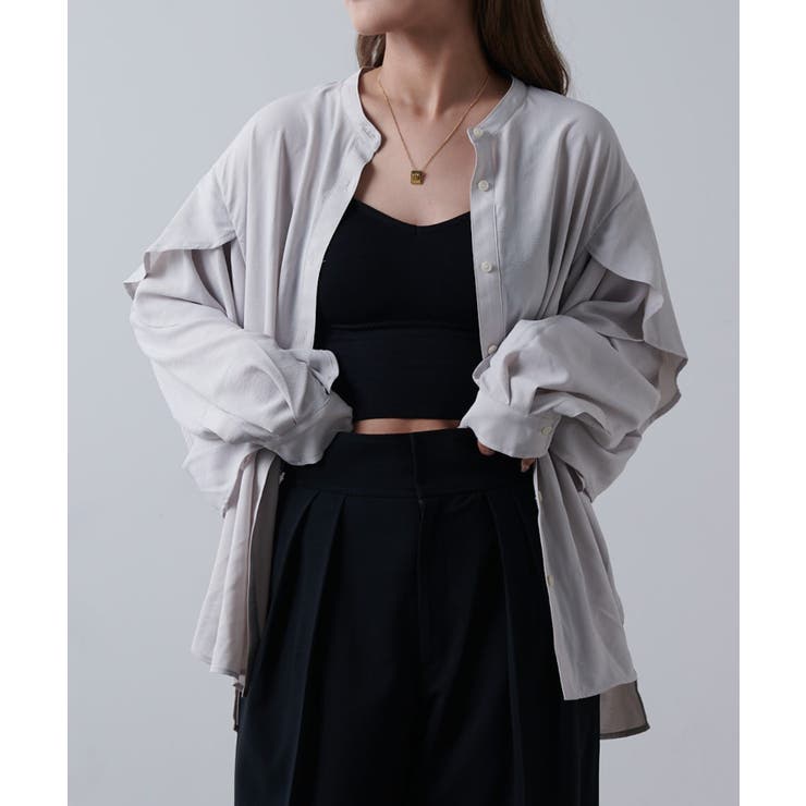LGY | 【Lui's】ラッフルスリーブシャツ | PAL GROUP OUTLET