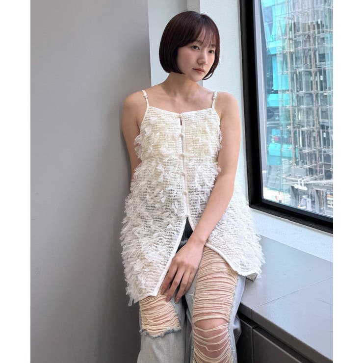 【mystic】[mline]シャギースリットキャミ | PAL GROUP OUTLET | 詳細画像4 