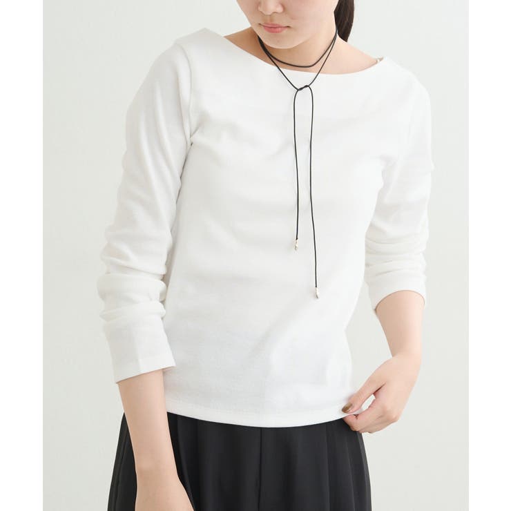 OFF | 【earthy_】リブボートネックトップス | PAL GROUP OUTLET