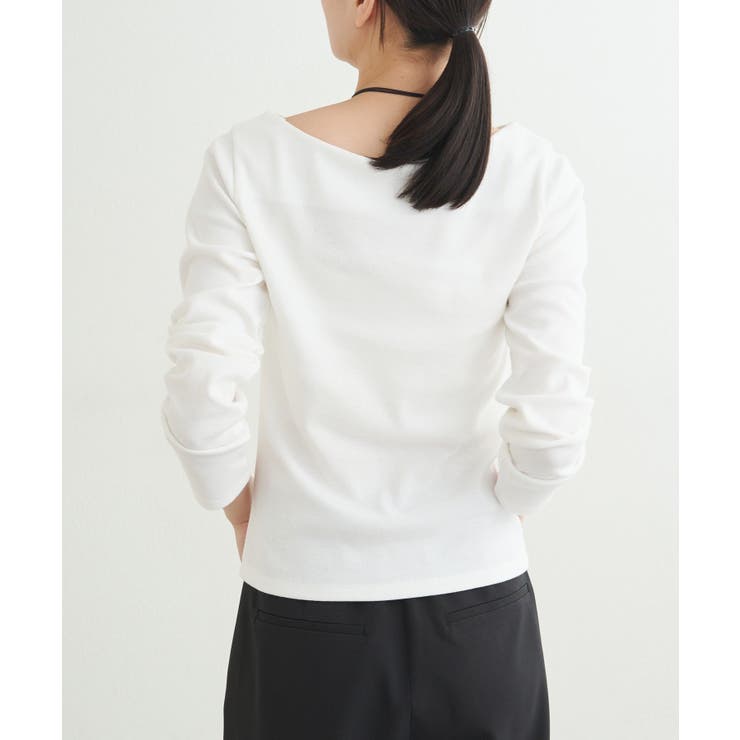 【earthy_】リブボートネックトップス | PAL GROUP OUTLET | 詳細画像11 