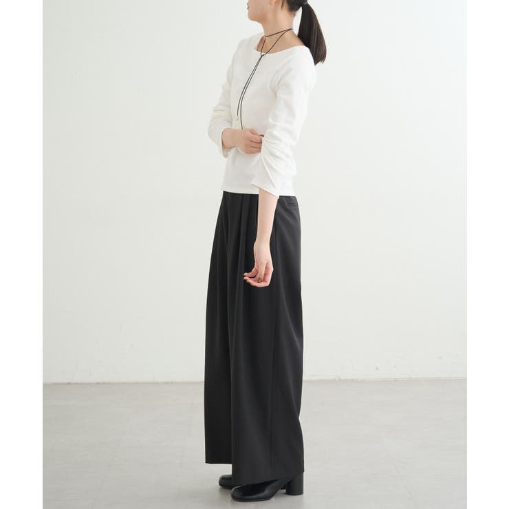 【earthy_】リブボートネックトップス | PAL GROUP OUTLET | 詳細画像5 