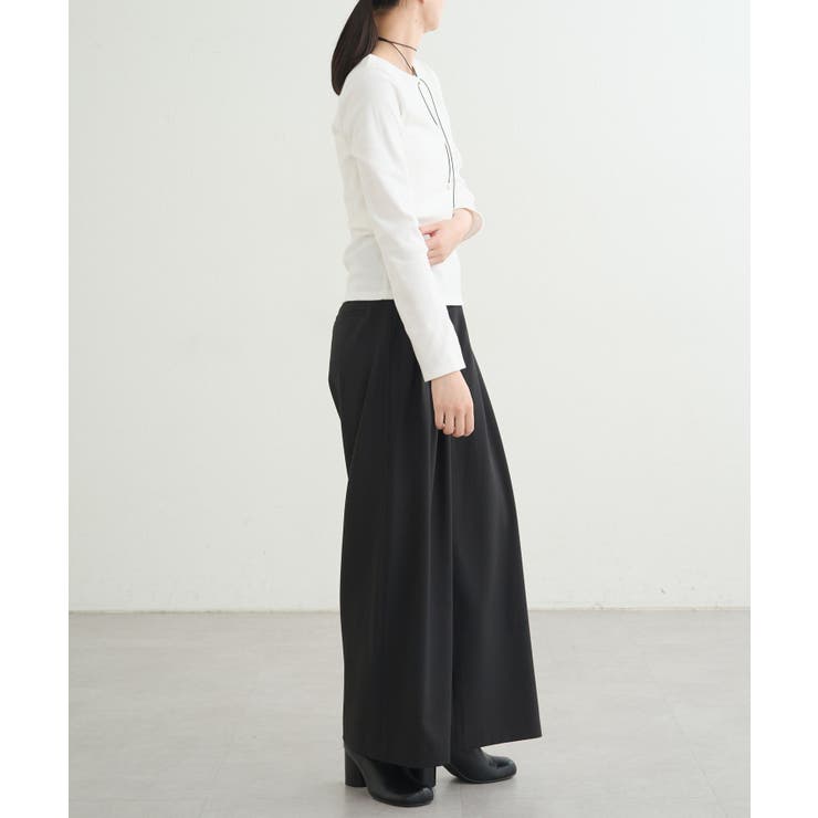 【earthy_】リブボートネックトップス | PAL GROUP OUTLET | 詳細画像7 