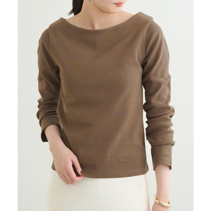 OLV | 【earthy_】リブボートネックトップス | PAL GROUP OUTLET