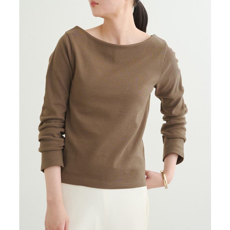 【earthy_】リブボートネックトップス | PAL GROUP OUTLET | 詳細画像21 