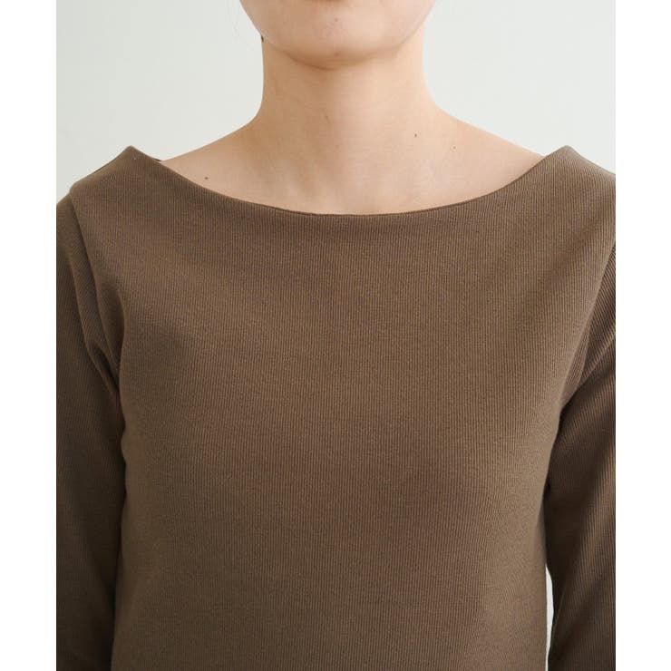 【earthy_】リブボートネックトップス | PAL GROUP OUTLET | 詳細画像28 