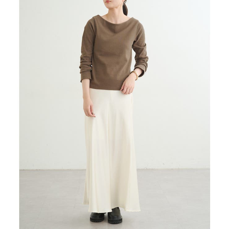 【earthy_】リブボートネックトップス | PAL GROUP OUTLET | 詳細画像13 