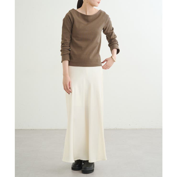 【earthy_】リブボートネックトップス | PAL GROUP OUTLET | 詳細画像15 