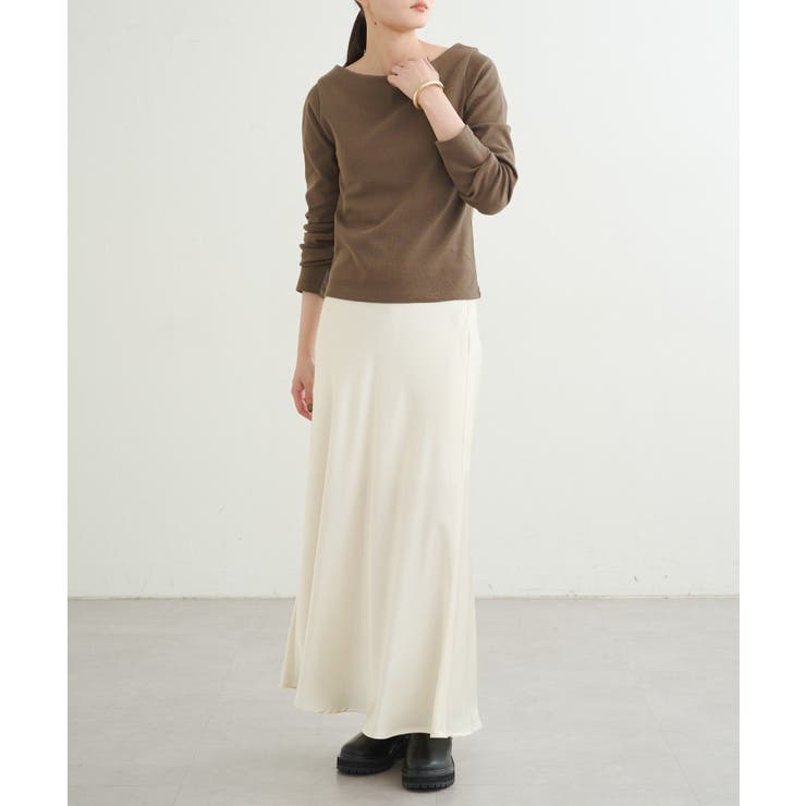 【earthy_】リブボートネックトップス | PAL GROUP OUTLET | 詳細画像16 