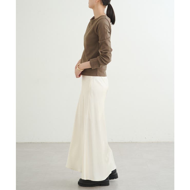 【earthy_】リブボートネックトップス | PAL GROUP OUTLET | 詳細画像17 