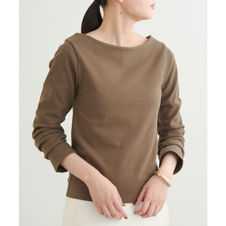 【earthy_】リブボートネックトップス | PAL GROUP OUTLET | 詳細画像20 