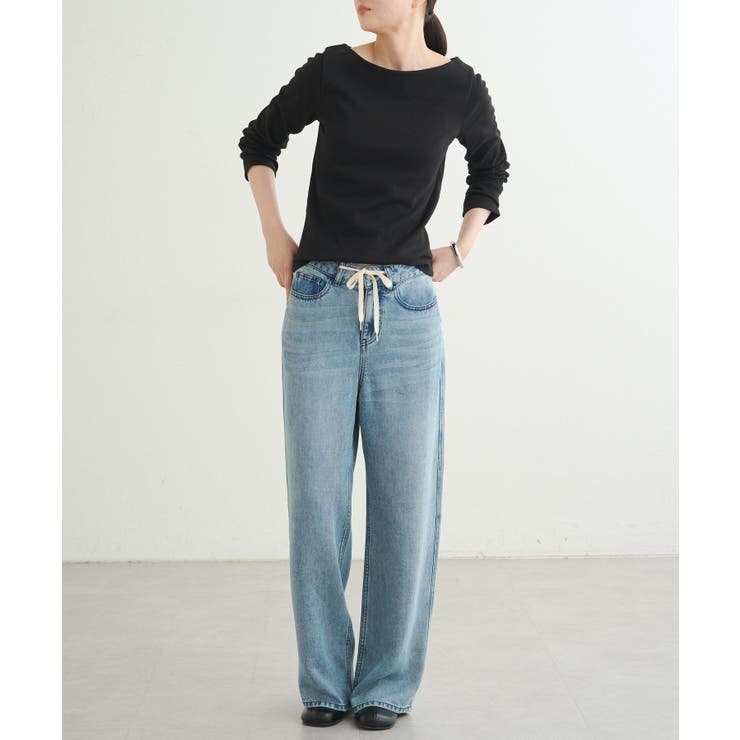 【earthy_】リブボートネックトップス | PAL GROUP OUTLET | 詳細画像33 