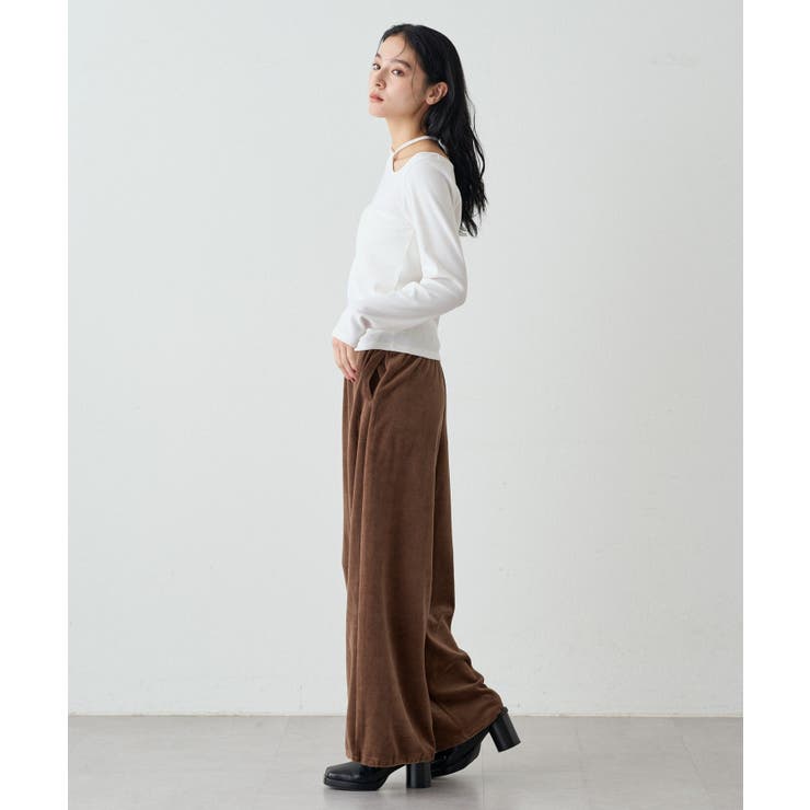 【earthy_】コットンベロアイージーワイドPT | PAL GROUP OUTLET | 詳細画像24 