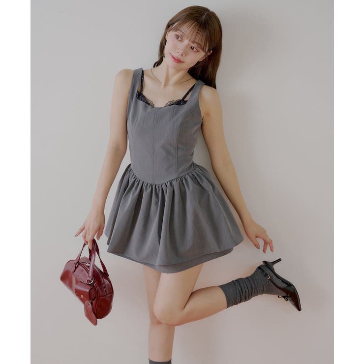 Chico】レースレイヤードフレアキャミOP[品番：PALW0006505]｜PAL