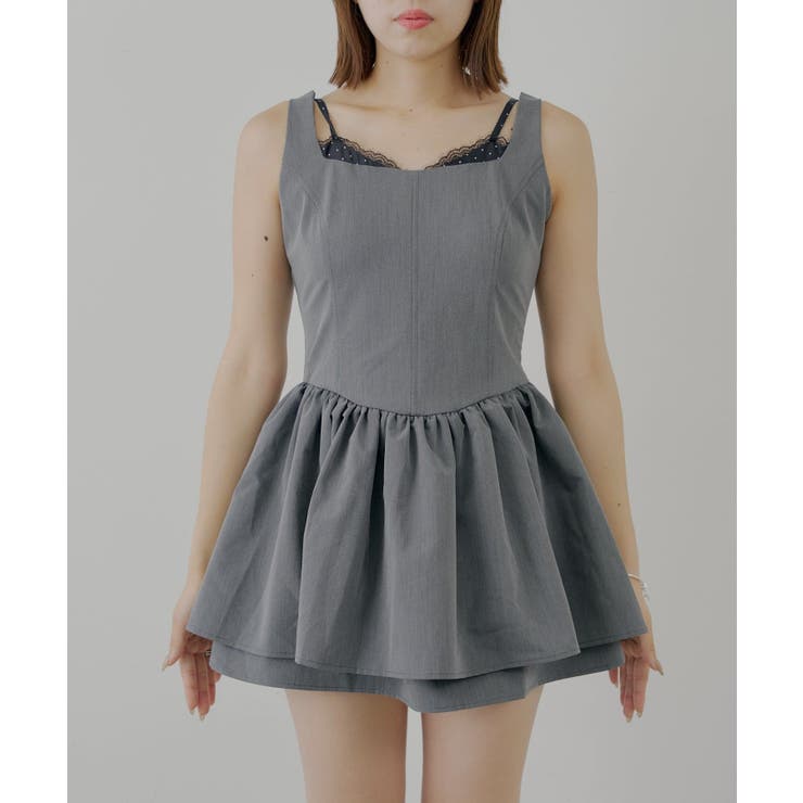 Chico】レースレイヤードフレアキャミOP[品番：PALW0006505]｜PAL