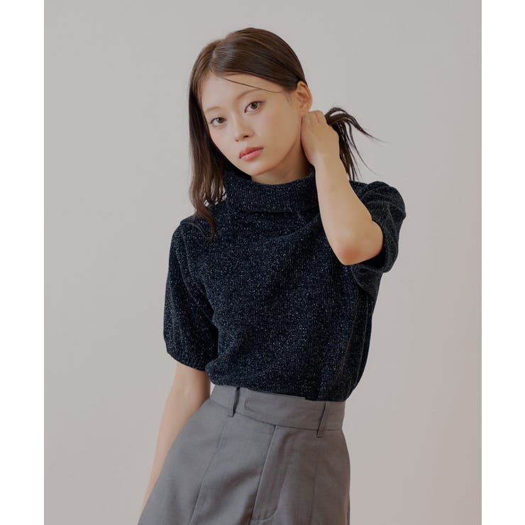 【Chico】ラメベロアタートル半袖KT | PAL GROUP OUTLET | 詳細画像13 